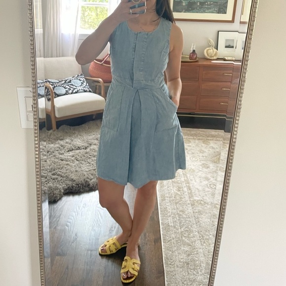 J Crew Blue Chambray Dress - Picture 1 of 12